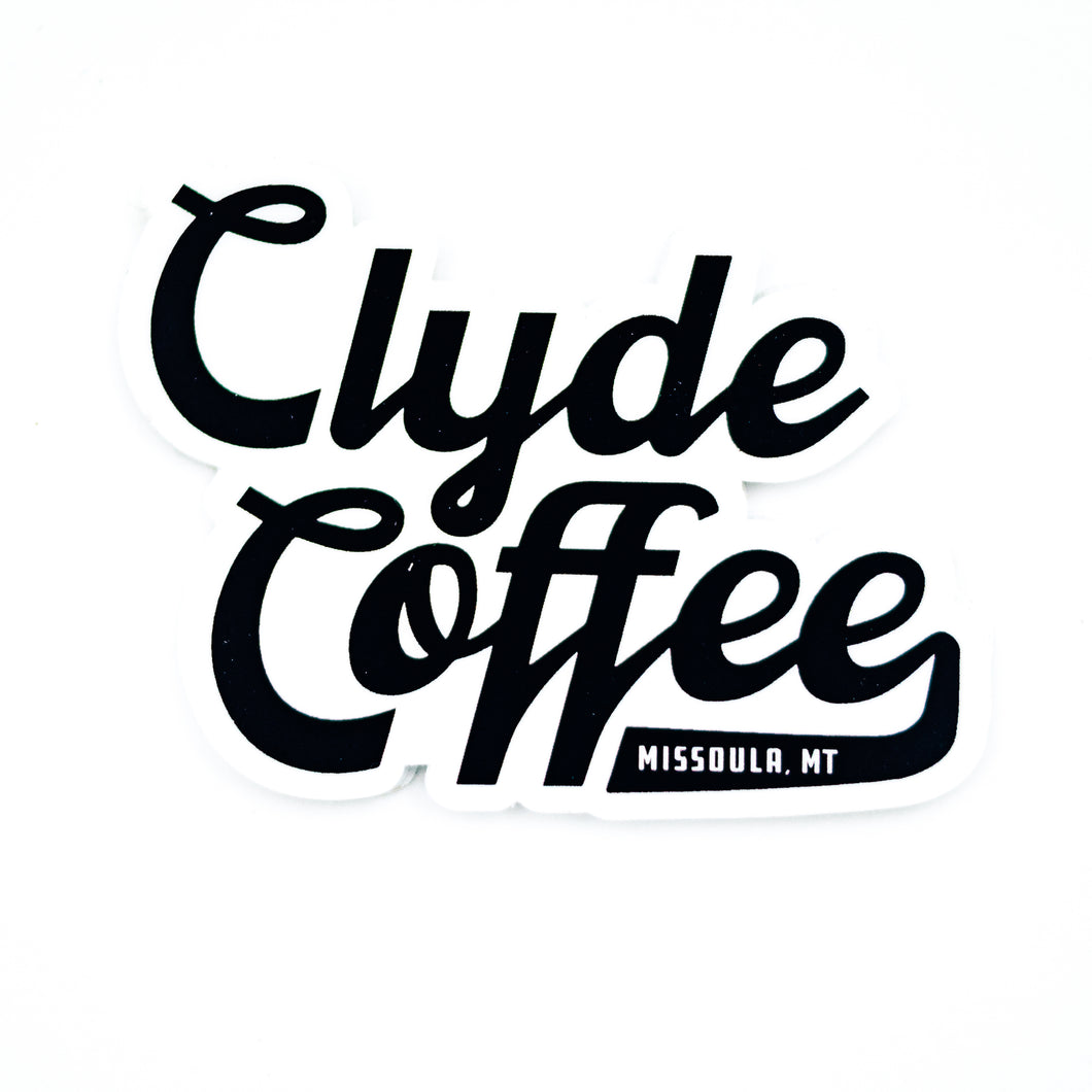 clyde coffee logo sticker